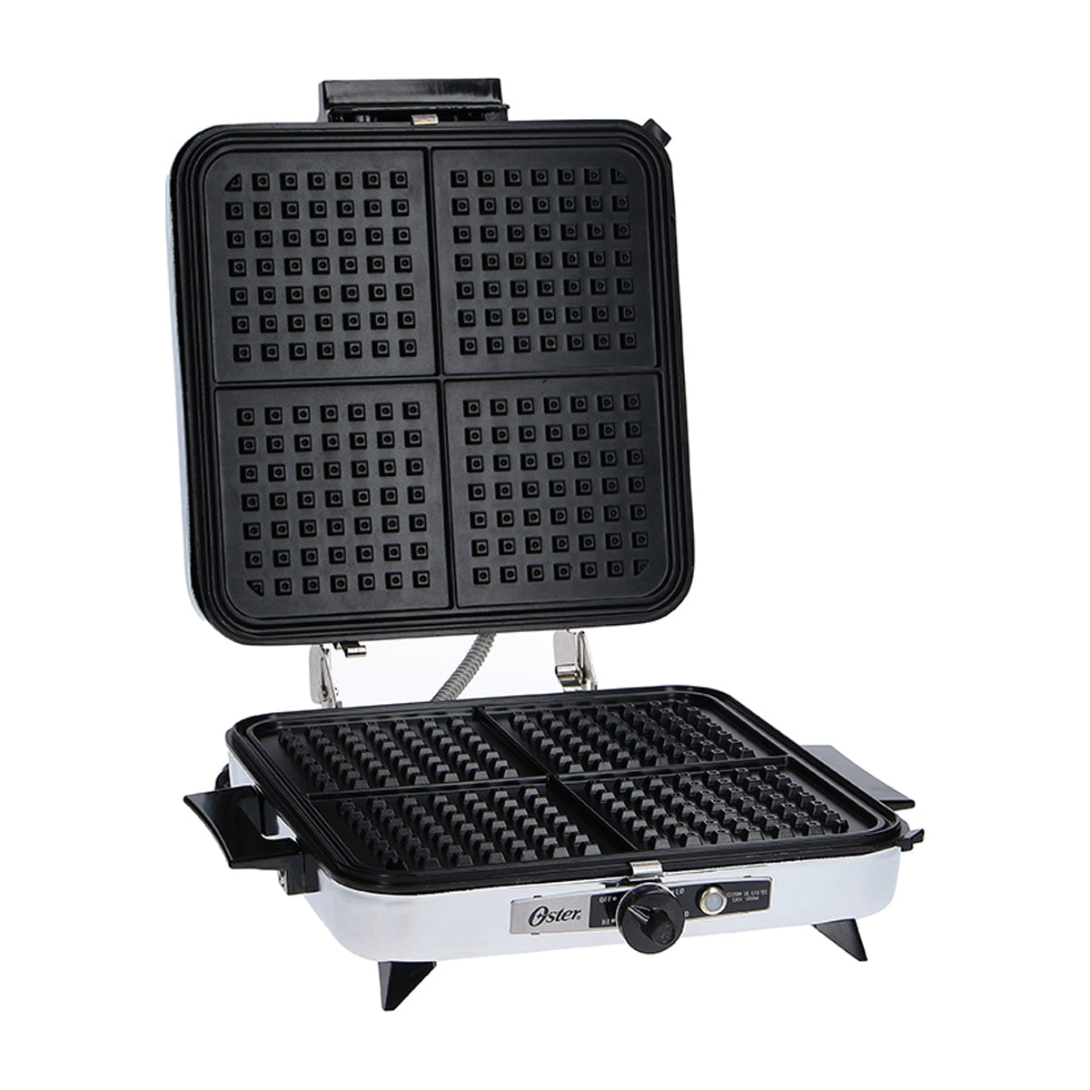 Oster CG120W012 Plancha Sandwichera 3 en 1 | Altura Ajustable | Placas Reversibles | Planchas Antiadherentes | Plateado Negro
