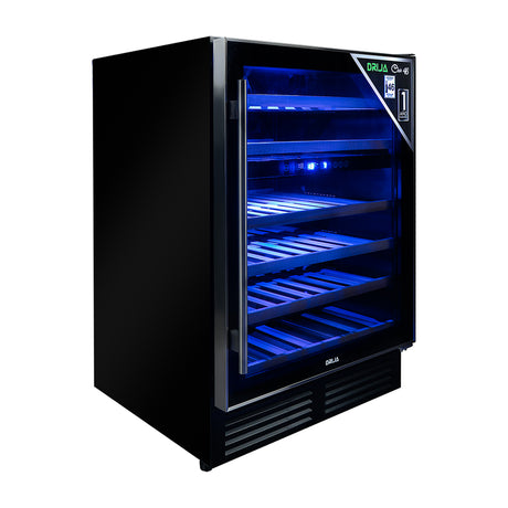 Drija CIRO 46 Vinera Empotrable de Compresor de 46 Botellas | Rejillas de Madera Deslizables