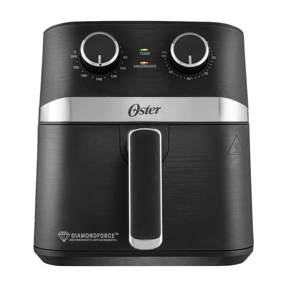 Oster CKSTAF401MDF Freidora de Aire | 4L | DiamondForce  | Temporizador | Control de Temperatura | Negro