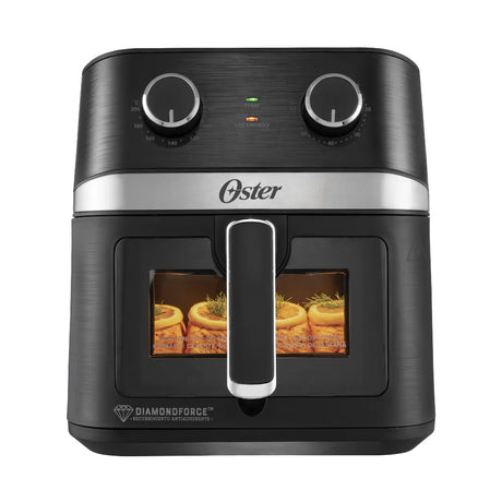 Oster CKSTAF60WMDF Freidora de Aire | 6L | DiamondForce | Circulación de Aire 360° | Ventana de Vidrio | Negro