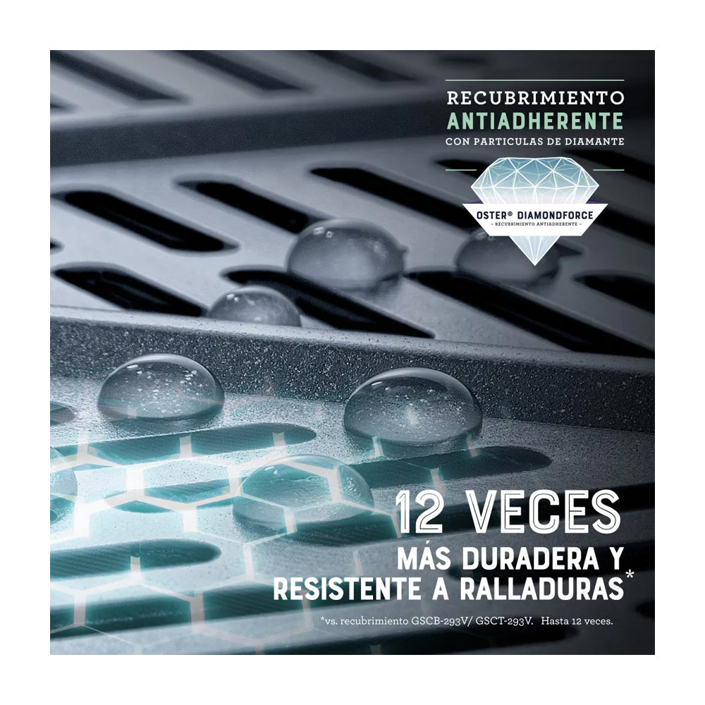 Oster CKSTAF60WMDF Freidora de Aire | 6L | DiamondForce | Circulación de Aire 360° | Ventana de Vidrio | Negro