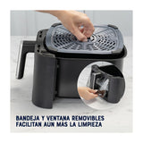 Oster CKSTAF60WMDF Freidora de Aire | 6L | DiamondForce | Circulación de Aire 360° | Ventana de Vidrio | Negro