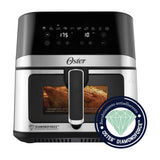 Oster CKSTAF75WDSSDF Freidora de Aire Digital | 7.5L | DiamondForce | Circulación de Aire 360° | Ventana de Vidrio | 10 Funciones | Negro