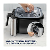 Oster CKSTAF75WDSSDF Freidora de Aire Digital | 7.5L | DiamondForce | Circulación de Aire 360° | Ventana de Vidrio | 10 Funciones | Negro