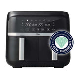 Oster CKSTAF7MCDDF Freidora de Aire Digital | 7.6L | Dual | DiamondForce | 2 Canastas | 6 Funciones | Negro