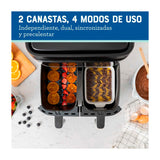 Oster CKSTAF7MCDDF Freidora de Aire Digital | 7.6L | Dual | DiamondForce | 2 Canastas | 6 Funciones | Negro