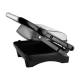 Oster CKSTPA2880 Sandwichera Grill | Altura Ajustable | Planchas Antiadherentes | Plateado Negro