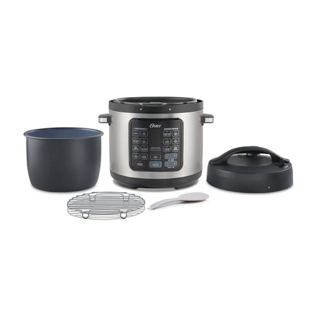 Oster CKSTPCECT57DF Multi-Olla Rápida Programable de 5.7L | 14 Funciones | Temporizador | Función Turbo | Interior Antiadherente Extraíble