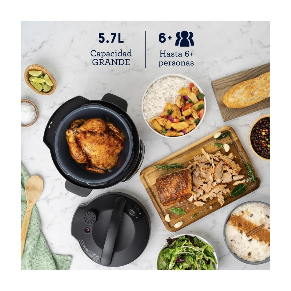 Oster CKSTPCECT57DF Multi-Olla Rápida Programable de 5.7L | 14 Funciones | Temporizador | Función Turbo | Interior Antiadherente Extraíble