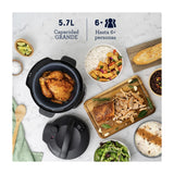 Oster CKSTPCECT57DF Multi-Olla Rápida Programable de 5.7L | 14 Funciones | Temporizador | Función Turbo | Interior Antiadherente Extraíble