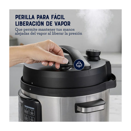 Oster CKSTPCECT57DF Multi-Olla Rápida Programable de 5.7L | 14 Funciones | Temporizador | Función Turbo | Interior Antiadherente Extraíble