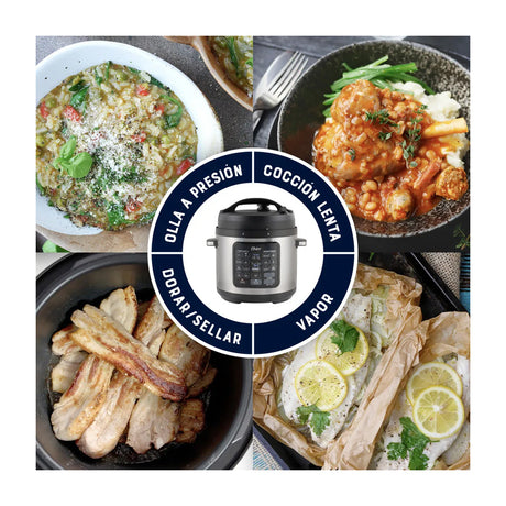 Oster CKSTPCECT57DF Multi-Olla Rápida Programable de 5.7L | 14 Funciones | Temporizador | Función Turbo | Interior Antiadherente Extraíble