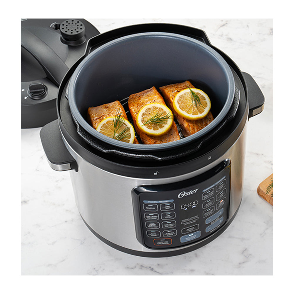 Oster CKSTPCECT57DF Multi-Olla Rápida Programable de 5.7L | 14 Funciones | Temporizador | Función Turbo | Interior Antiadherente Extraíble