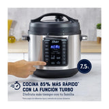 Oster CKSTPCECT75DF Multi-Olla Rápida Programable de 7.5L | 14 Funciones | Temporizador | Función Turbo | Interior Antiadherente Extraíble