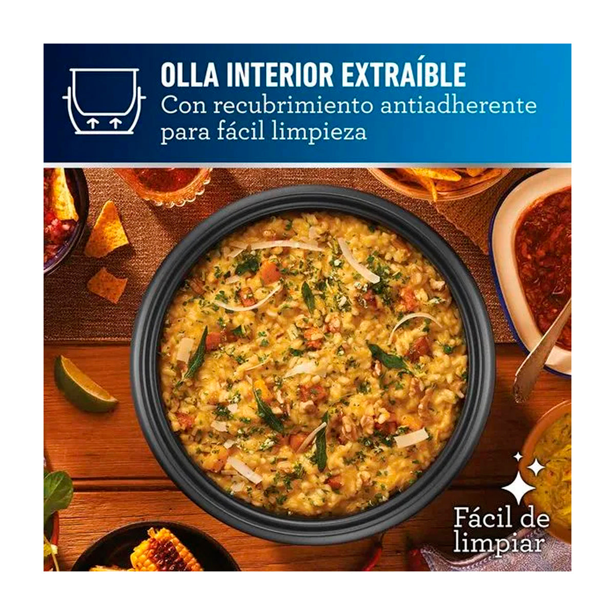 Oster CKSTRC5729W Olla Arrocera Multiusos de 1.8L | Interior Antiadherente Extraible | Blanco