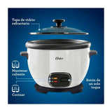 Oster CKSTRC5729W Olla Arrocera Multiusos de 1.8L | Interior Antiadherente Extraible | Blanco