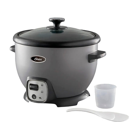 Oster CKSTRC8029S Olla Arrocera de 1.8L | Interior Antiadherente Extraíble | Gris
