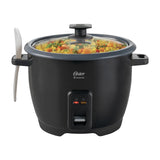 Oster CKSTRCB10DFBLK Olla Arrocera de 1.8L | Interior Antiadherente Extraíble | Negro