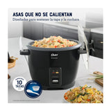 Oster CKSTRCB10DFBLK Olla Arrocera de 1.8L | Interior Antiadherente Extraíble | Negro