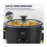Oster CKSTRCB10DFBLK Olla Arrocera de 1.8L | Interior Antiadherente Extraíble | Negro