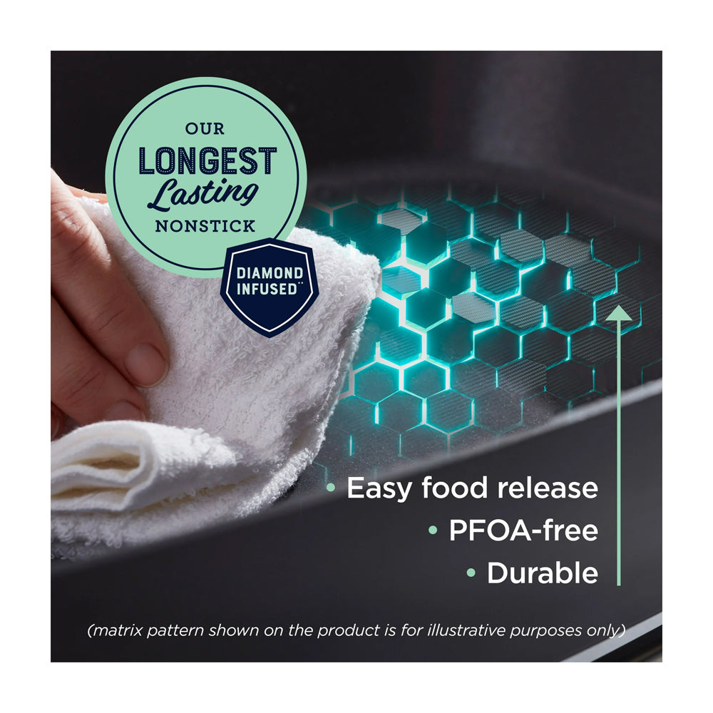 Oster CKSTSK16H Sartén Eléctrico | Antiadherente | Control Ajustable | Tapa Removible | Tapa de Vidrio Templado | 1500W | Negro