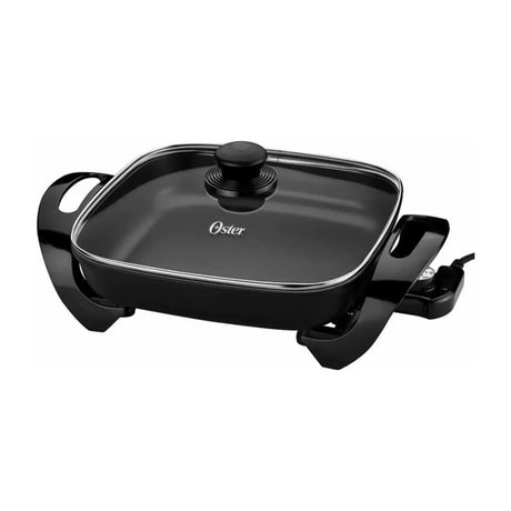 Oster CKSTSK1712B Sartén Eléctrico | Antiadherente | Control Ajustable | 1500W | Negro
