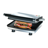 Oster CKSTSM3884 Sandwichera Grill | Altura Ajustable | Almacenamiento vertical | Planchas antiadherentes | Plateado