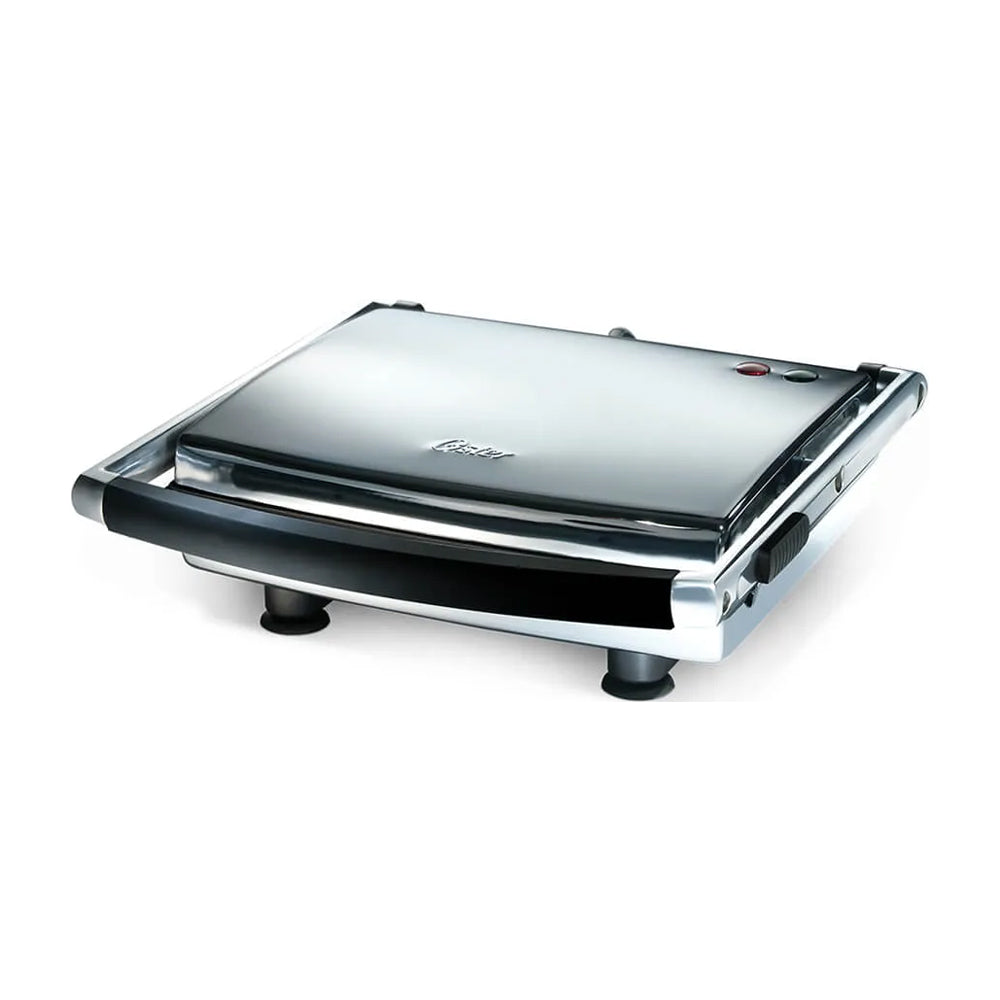 Oster CKSTSM3884 Sandwichera Grill | Altura Ajustable | Almacenamiento vertical | Planchas antiadherentes | Plateado