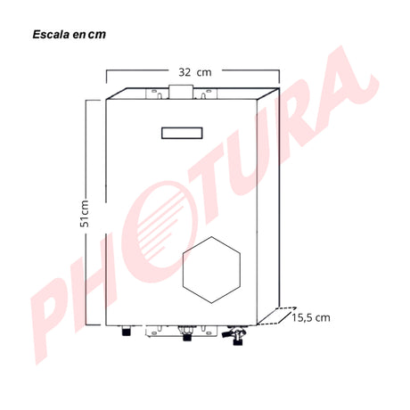 DRIJA Calentador de Agua a Gas | 20KW | 10L