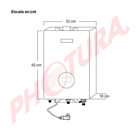 DRIJA Calentador de Agua a Gas | 26KW | 13L | Gris