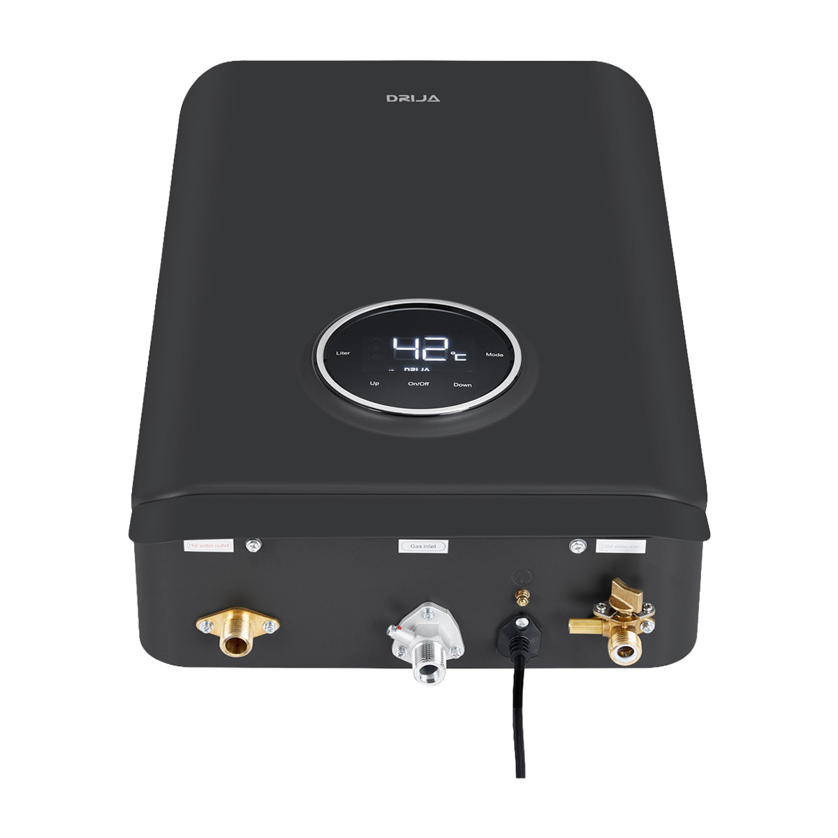 DRIJA Calentador de Agua a Gas | 34KW | 17L | Negro