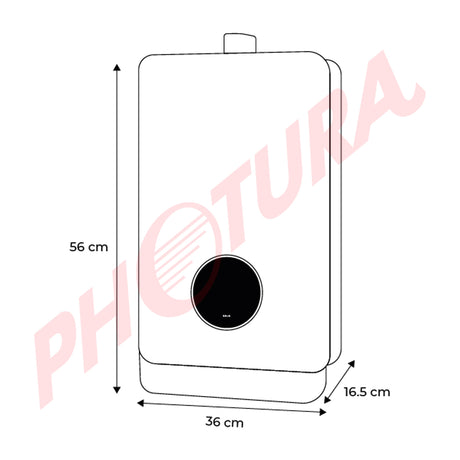 DRIJA Calentador de Agua a Gas | 34KW | 17L | Negro