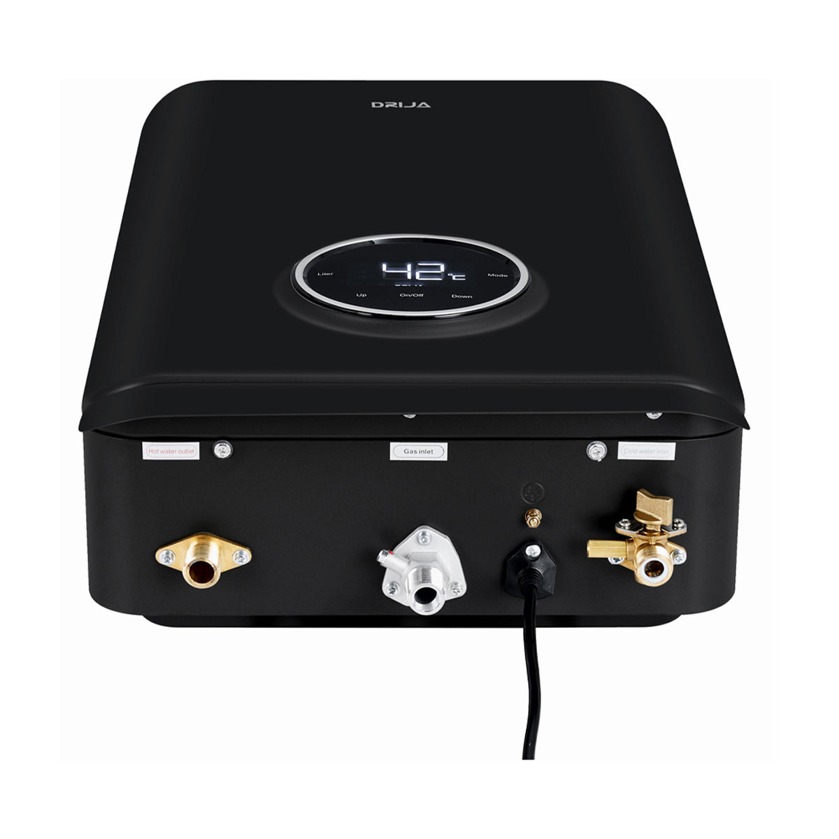 DRIJA Calentador de Agua a Gas | 42KW | 21L | Negro
