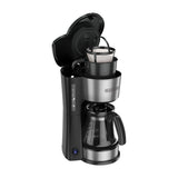 Black & Decker Cafetera Dispensadora 4-en-1 de 5 Tazas | Filtro Lavable Permanente | Canasta Removible | Negro