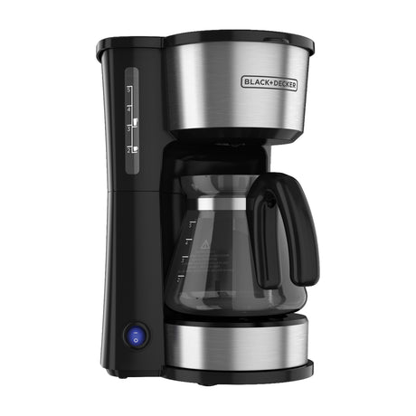 Black & Decker Cafetera Dispensadora 4-en-1 de 5 Tazas | Filtro Lavable Permanente | Canasta Removible | Negro