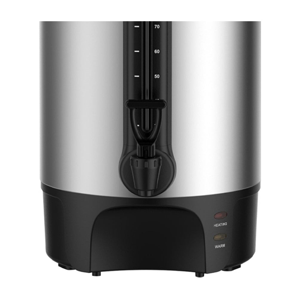 Sankey Cafetera Percoladora Comercial de 100 Tazas | Salida Bidireccional | Acero Inoxidable | Plateado