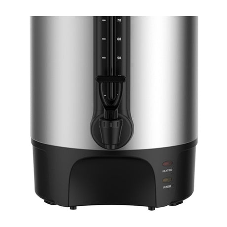 Sankey Cafetera Percoladora Comercial de 100 Tazas | Salida Bidireccional | Acero Inoxidable | Plateado