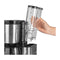 Sankey Cafetera / Molino de Café | 10 Tazas | Filtro Permanente Lavable | Apagado Automático | Plateado Negro