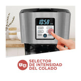 Black & Decker Cafetera de 12 Tazas | Tecnología Vortex | Multiprogramable | Smart Clean | Negro Plateado