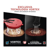 Black & Decker Cafetera de 12 Tazas | Tecnología Vortex | Multiprogramable | Smart Clean | Negro Plateado