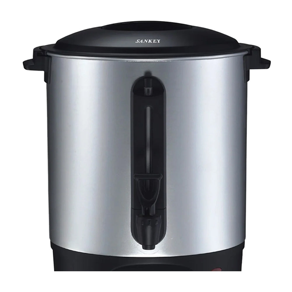 Sankey Cafetera Percoladora Comercial de 60 Tazas | Indicador de Temperatura | Acero Inoxidable