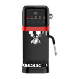 Sankey Cafetera de 2 Tazas | 20 Bares | Espresso | Espumador de Leche | Negro Rojo