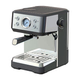 Sankey Cafetera de 2 Tazas | 20 Bares | Espresso | Espumador de Leche | Plateado Negro