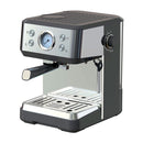 Sankey Cafetera de 2 Tazas | 20 Bares | Espresso | Espumador de Leche | Plateado Negro