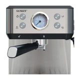 Sankey Cafetera de 2 Tazas | 20 Bares | Espresso | Espumador de Leche | Plateado Negro