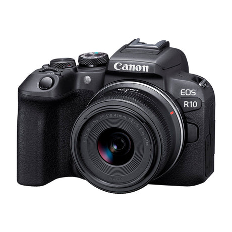 Canon Content Creator Kit | EOS R10 Cámara Digital Mirrorless con Lente 18-45mm IS STM, Stereo Mic, Tripod Grip