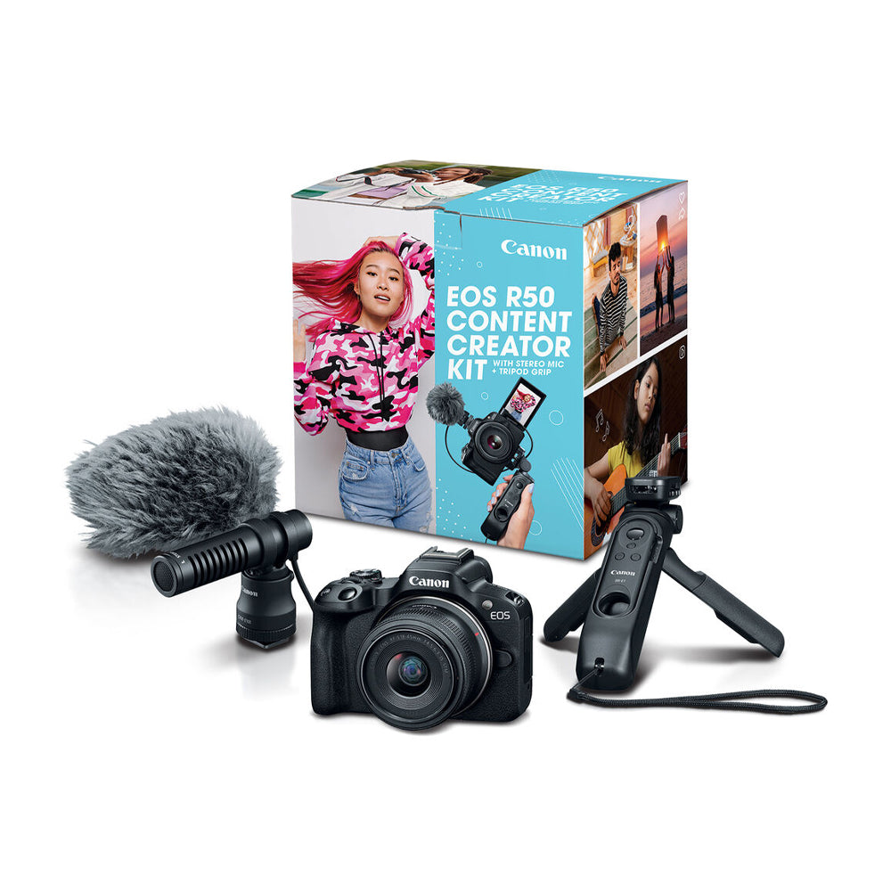 Canon Content Creator Kit | EOS R50 Cámara con 18-45mm - Photura