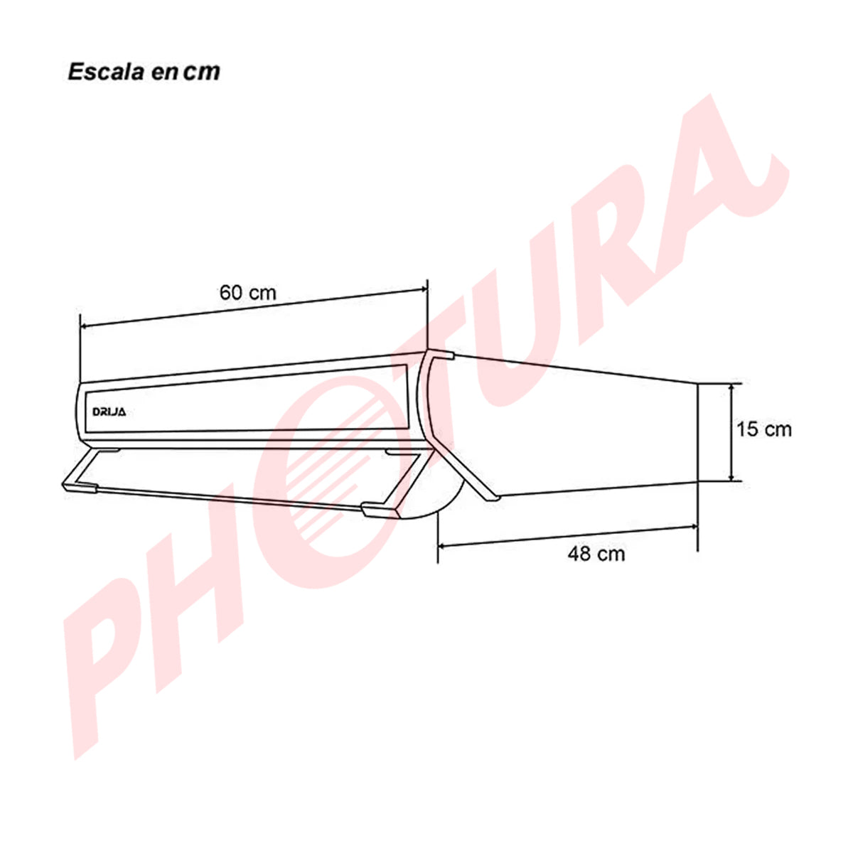 Drija Compatto 60 Black Extractor de Grasa | Tipo Compacto | 3 Velocidades | 1 Filtro de Carbón | 2 Filtros de Acero inoxidable | 260m3/H | Negro