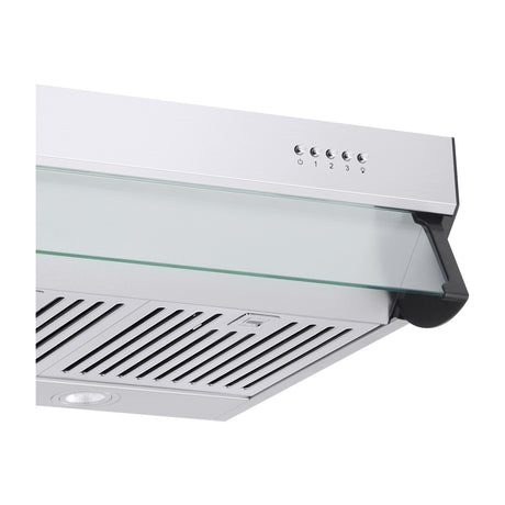 DRIJA Compatto 76 Acero Extractor de Grasa | Tipo Compacto | 3 Velocidades | 1 Filtro de Carbón | 3 Filtros de Aluminio | 260m3/H | Acero