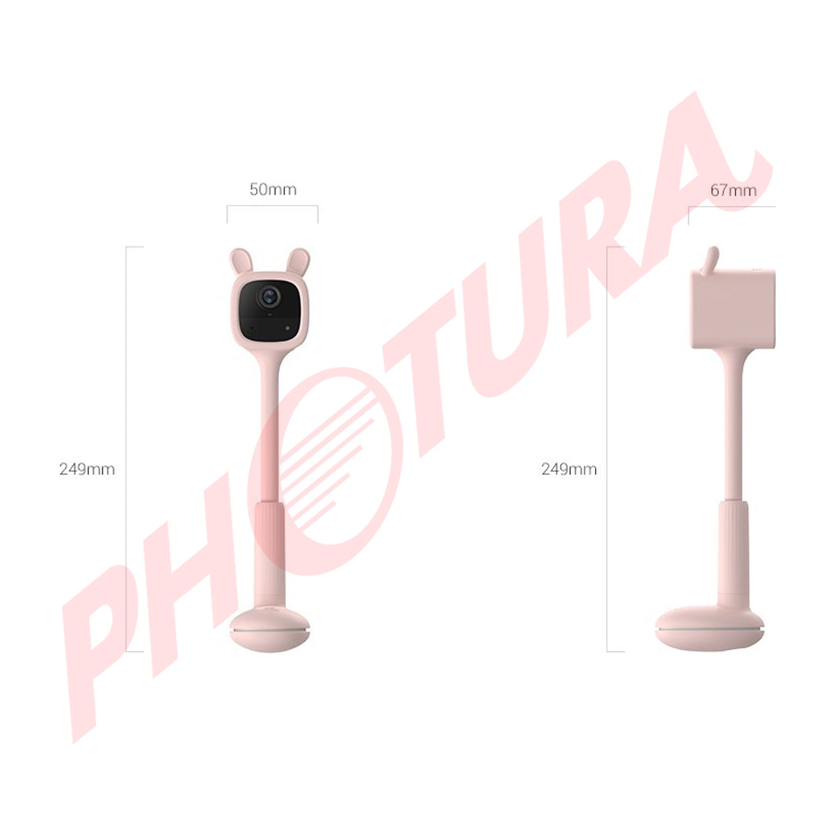 EZVIZ BM1 Monitor Vigilabebés WiFi con Batería | 1080p | Detección de Llantos | Visión Nocturna a Color  | Detección de la Actividad del Bebé | Audio Bidireccional | Rosa